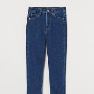 “Vintage skinny” H&M jeans, size 6, dark blue denim, high rise